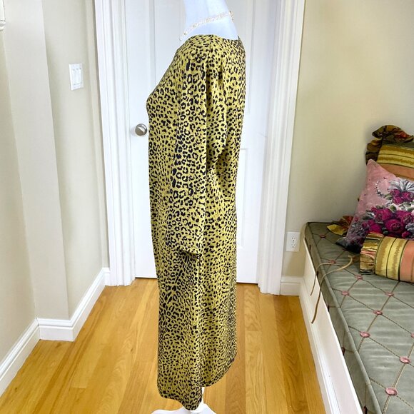 J. McLaughlin Dress Jersey Knit Leopard Print (L) - Picture 2 of 8